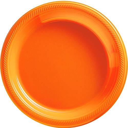 Big Party Pack Orange Peel Plastic Plates | 10.25″ | Pack of 50 | Party Supply